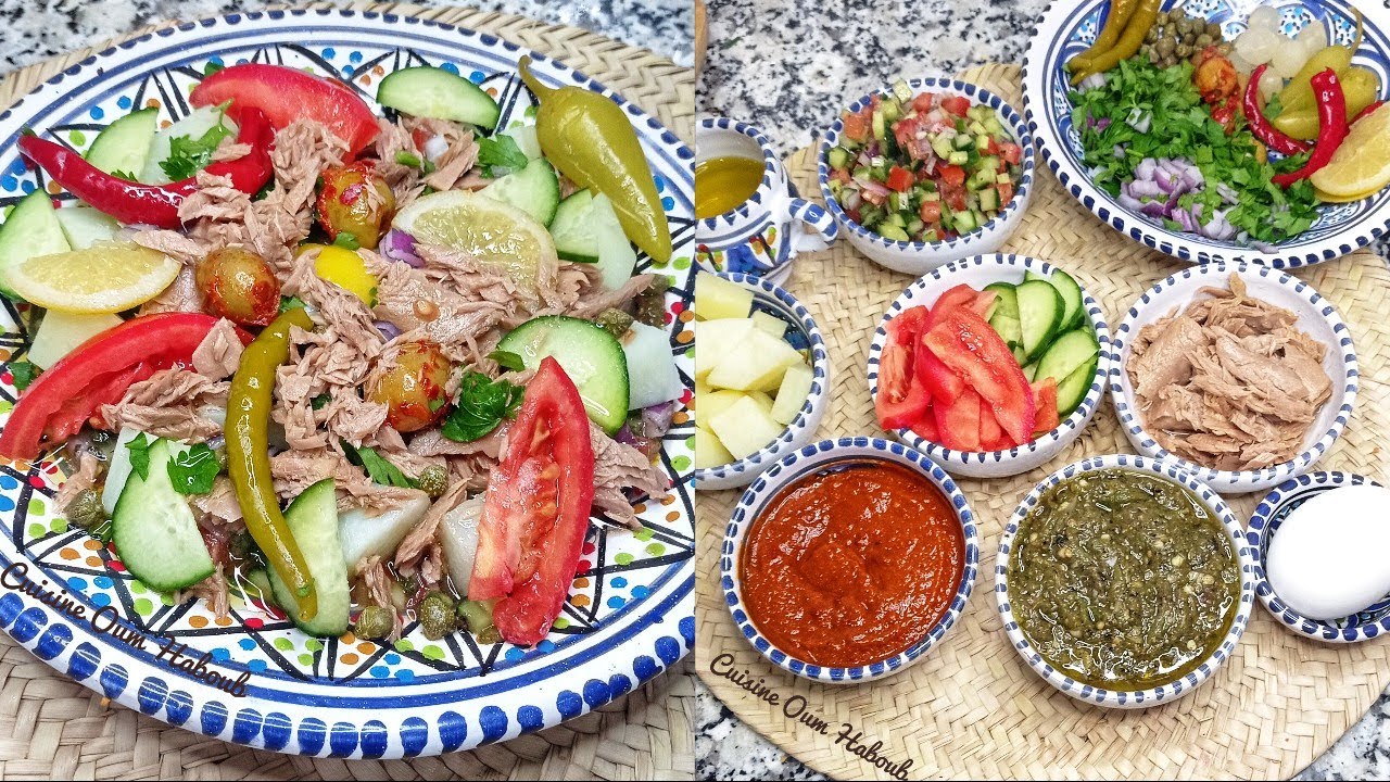 صحن تونسي 🇹🇳 مشخشخ هايل يعمل الكيف مع طريقة اعداد كل مكوناتو s7an tounsi