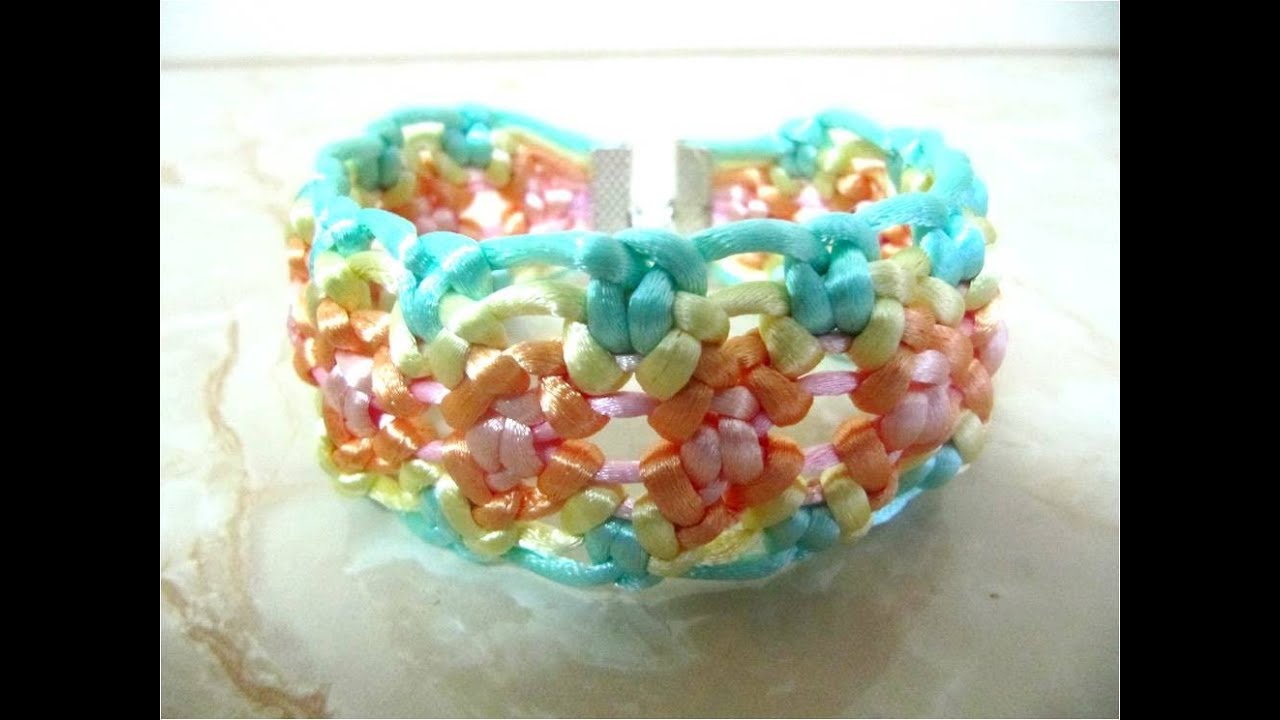 Pulseras nudos  macramé de colores  reversibles