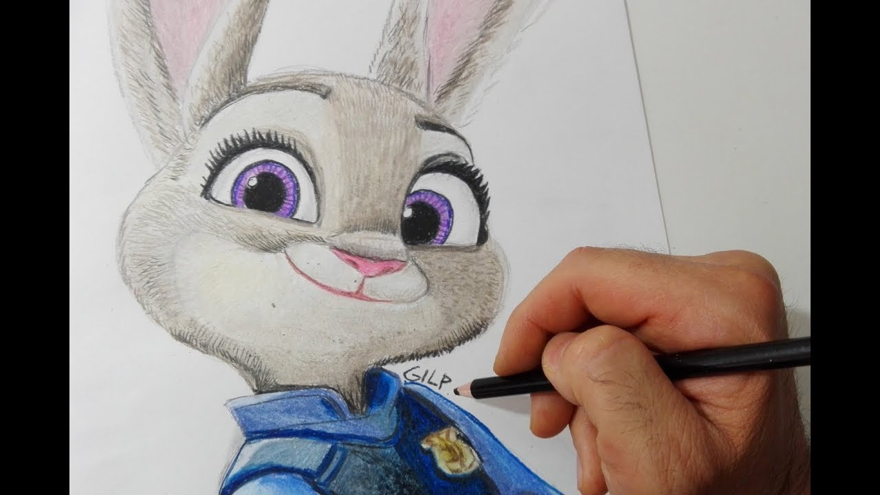 Cómo dibujar y colorear Judy Hopps de Zootopia