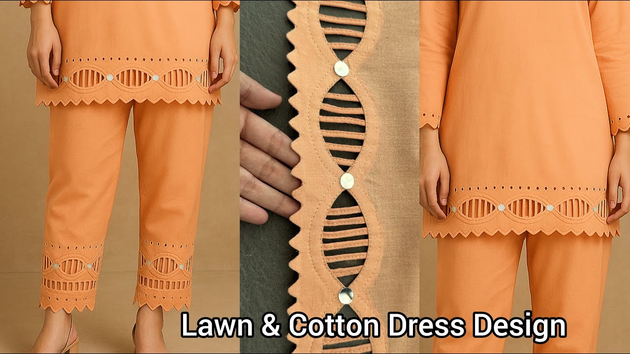 Latest & Trendy Cotton trouser And Qameez daman Design _ Unique Trouser Design _ New Fashion