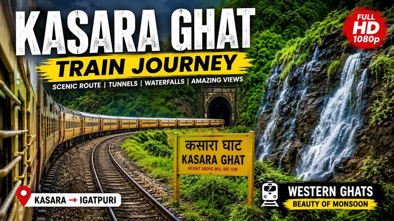 Train Journey of Beautiful Kasara Ghat || Kasara - Igatpuri Train Journey