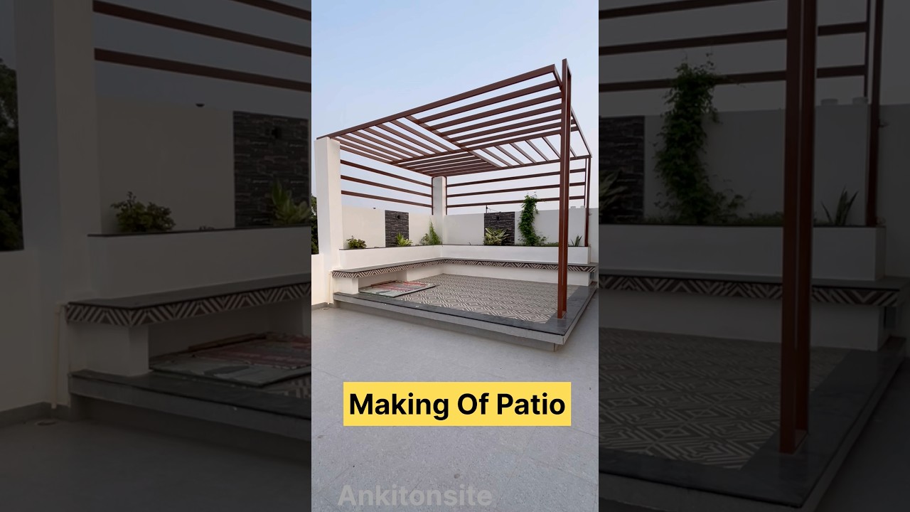 Making of Patio on Roof by ​⁠​⁠@AnkitOnSite #patio #patiodesign #roofpatio #home #homedesign