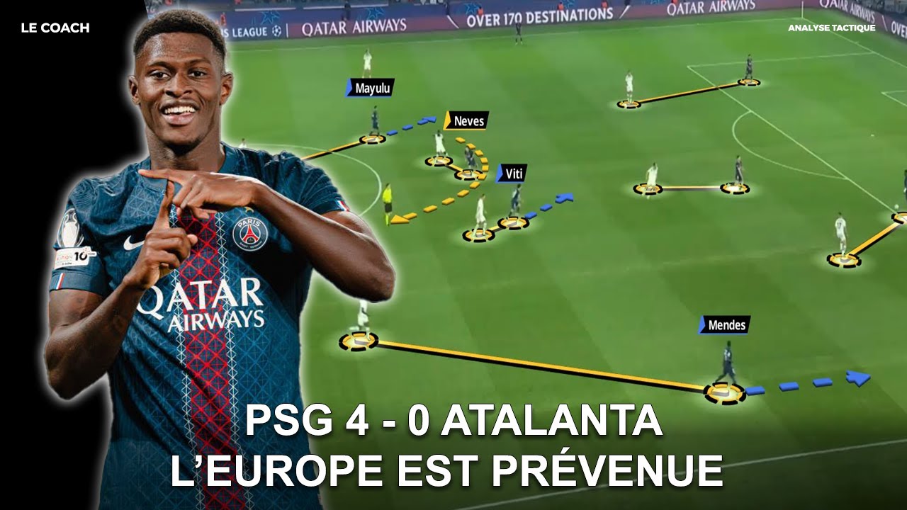 PSG d&eacute;truit l&rsquo;Atalanta en LDC une d&eacute;monstration tactique ! PRESSING Parfait & Permutations l&eacute;tales !