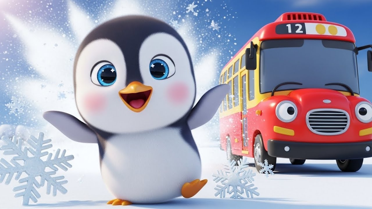 Penguin on the Bus 🐧❄️ | FUN Winter Animal Song for Kids (So Cute!)