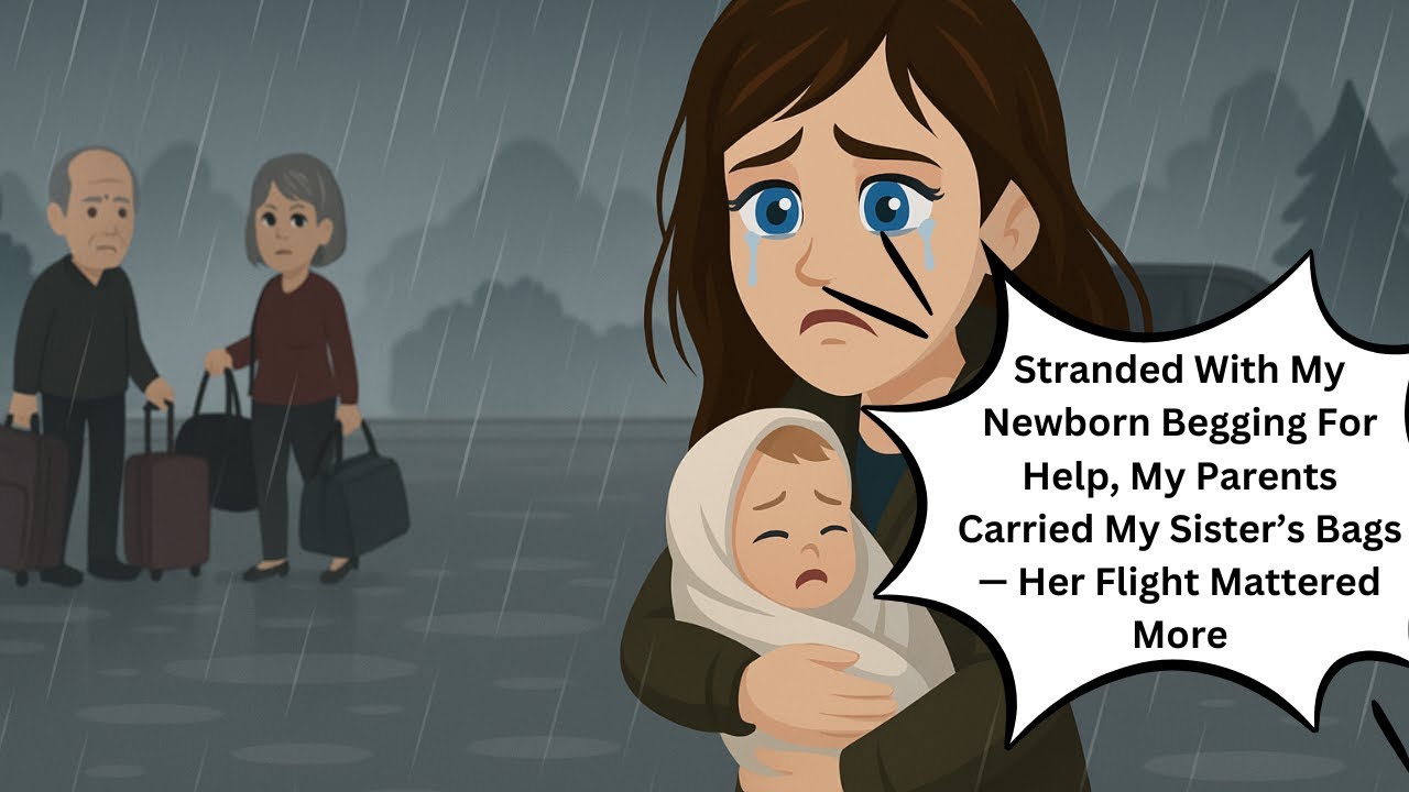 Stranded With My Newborn Begging For Help, My Parents Carried My Sister’s Bags — Her Flight...