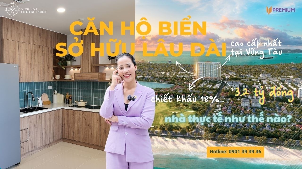 Tham quan nhà thực tế căn hộ biển 87m2, 2PN-2WC đầy đủ nội thất tại Vung Tau Centre Point