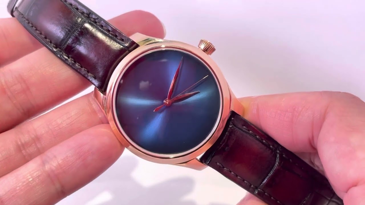 實物真係超靚愛不釋手H MOSER 18k RG 煙燻藍ENDEAVOUR CENTRE SECONDS