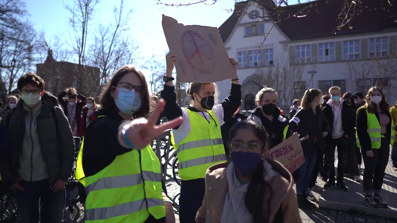 Friedensdemo des Gymnasium am Markt - 09.03.2022