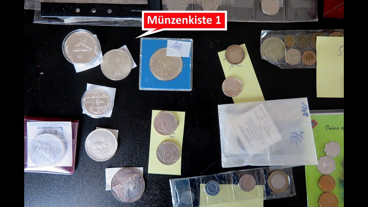 M&uuml;nzen wertvoll? Schatzsuche und Verkauf in M&uuml;nzen-Kiste 1 mit Sammlerm&uuml;nzen