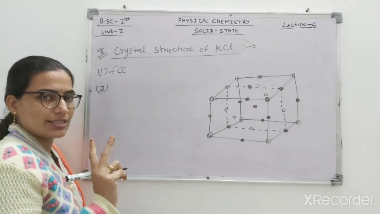 B.sc-1st solid state lecture-6(crystal structure of NaCl,KCl and CsCl)by Renu Dhetarwal