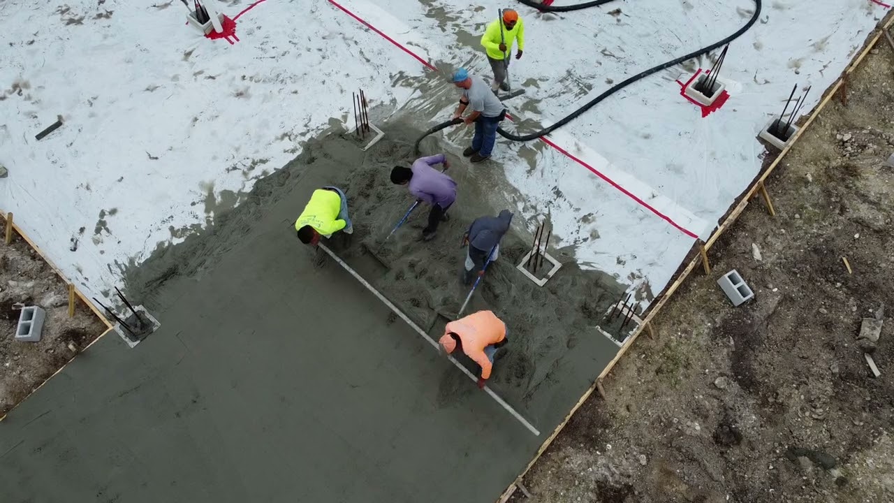 Creating an impeccable concrete foundation for the Fruchey Waterfront Project.