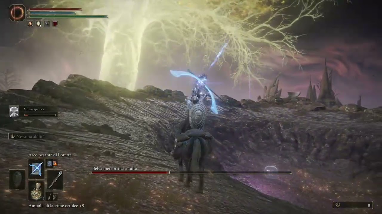 Defeat the Full-Grown Fallingstar Beast in Mt. Gelmir- boss - Belva meteoritica adulta - Elden Ring