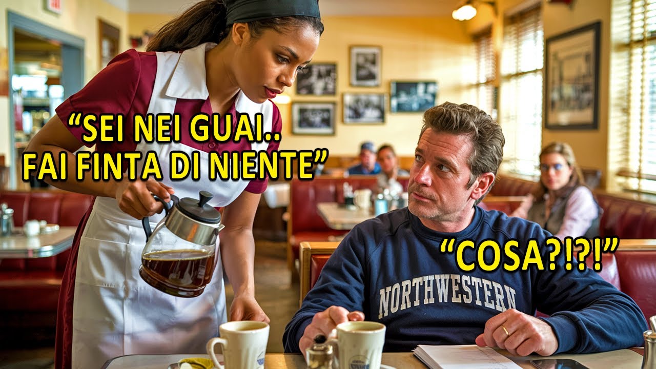 Uomo sotto copertura ordina un caffè, una cameriera nera gli passa un biglietto gelido