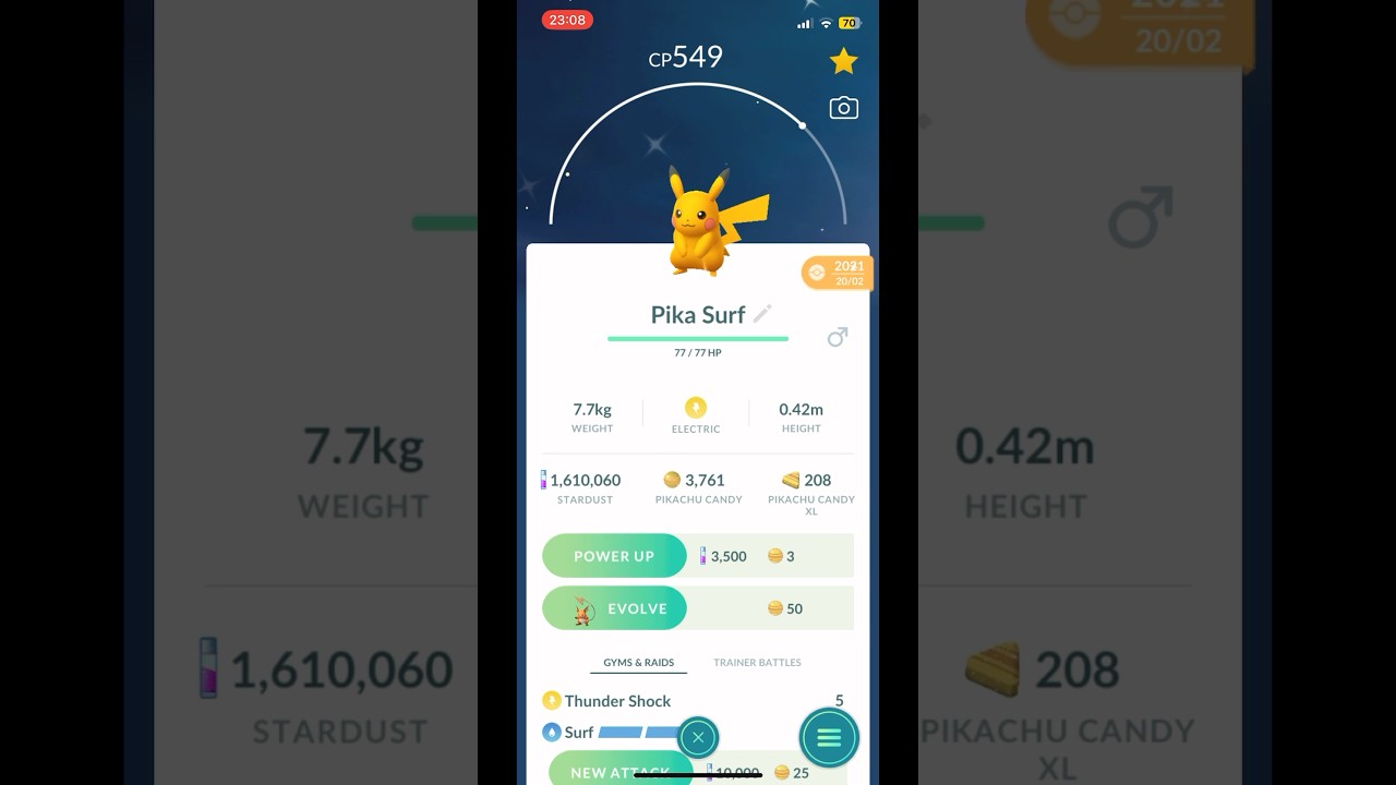 💧Shiny Surf Pikachu💧 #pokemongo #rare #pikachu #surf #shorts