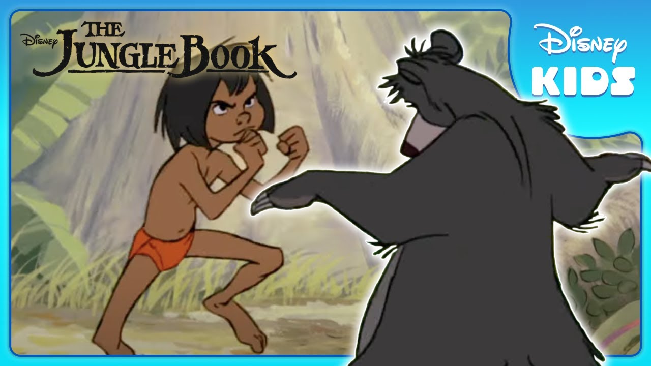 🐻 Baloo Teaches Mowgli to Fight! | Jungle Book | Disney Kids