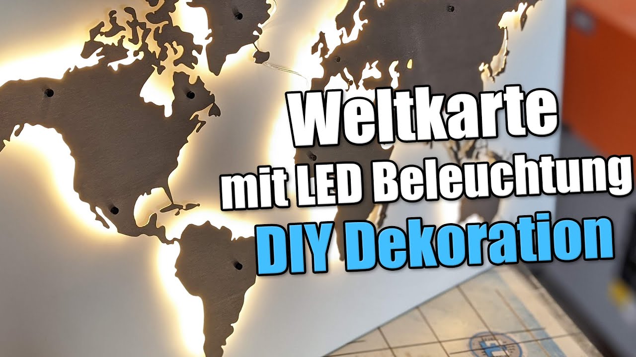 LED Weltkarte - DIY Dekoration - LED Flex Curve Stripe - Everen/Weicon