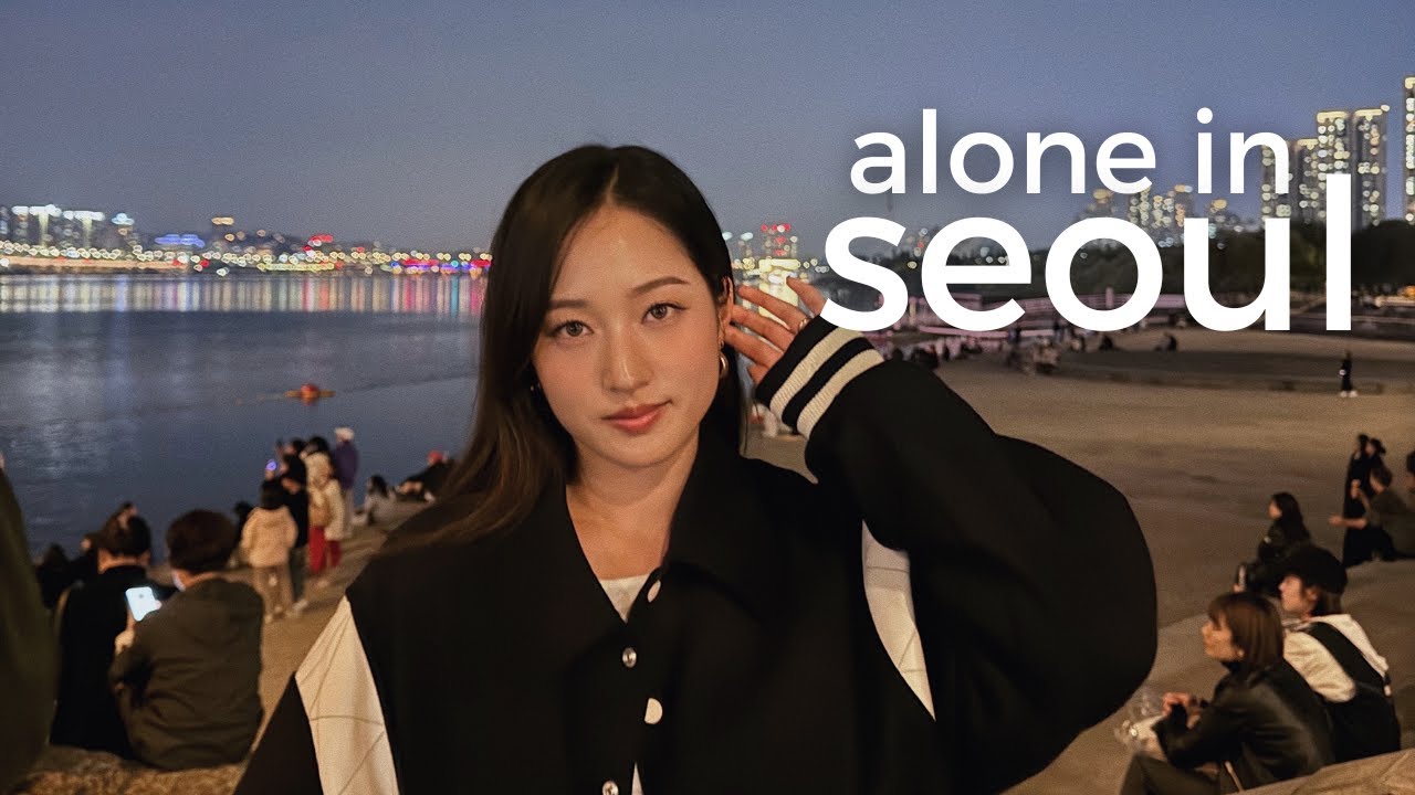 alone in seoul 🇰🇷 ramen at han river, kpop idol transformation, seoul eats, shopping in apgujeong