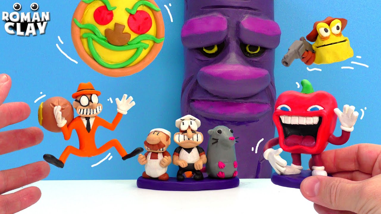 I made Pizza Tower with Clay ► Roman Clay