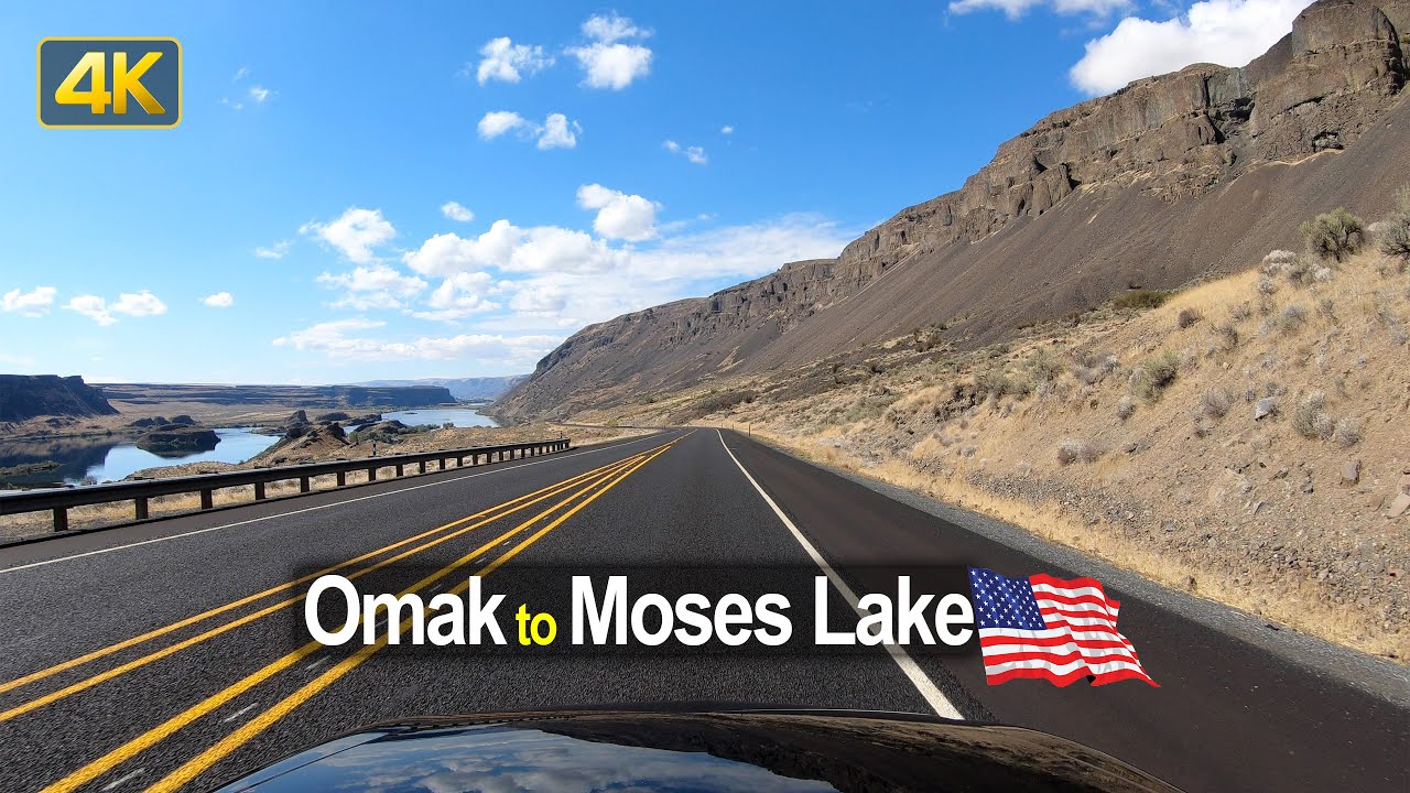 USA Road Trip - Omak WA to Moses Lake WA in 4K