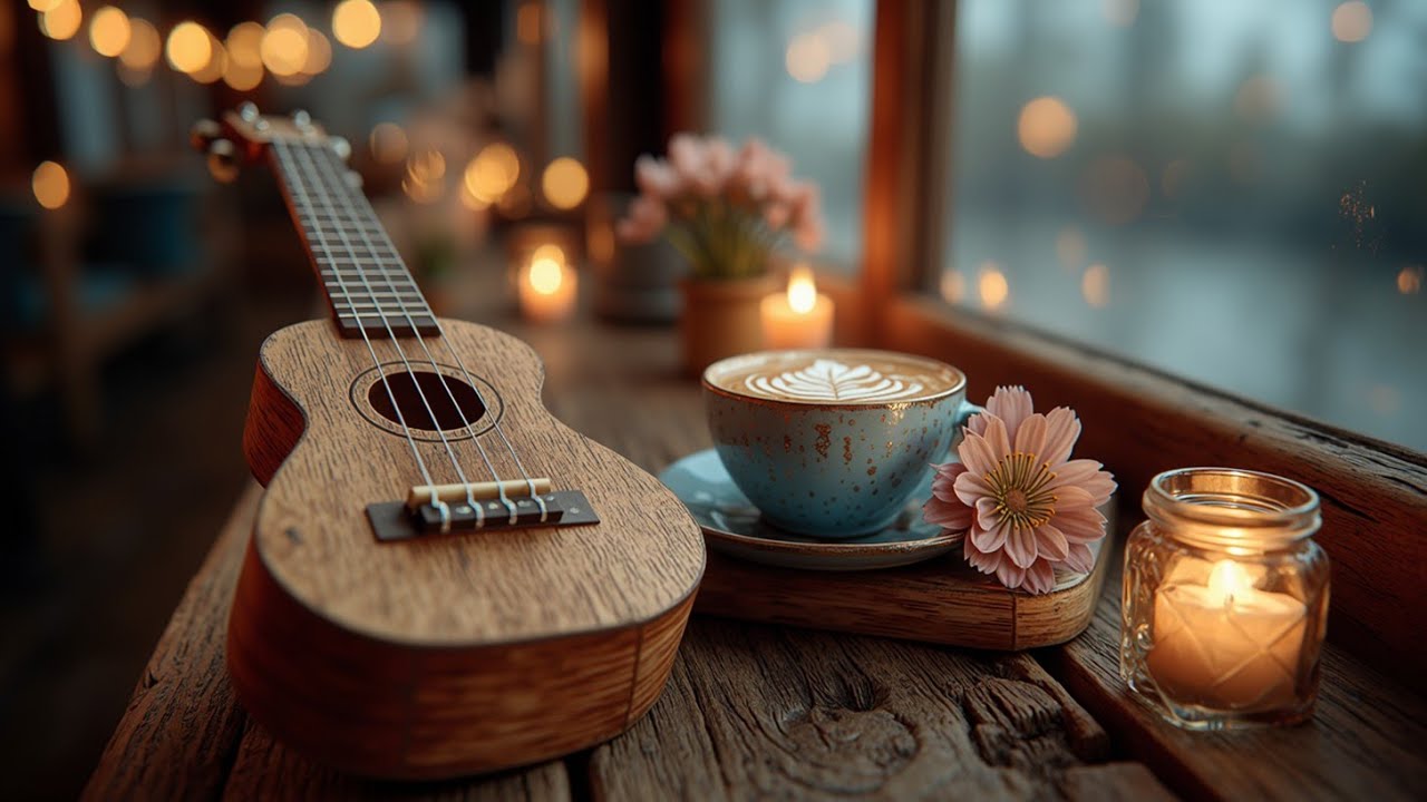 Cozy Coffee Shop Jazz Ambiance ☕ Расслабляющая плавная гитарная музыка для учебы и концентрации