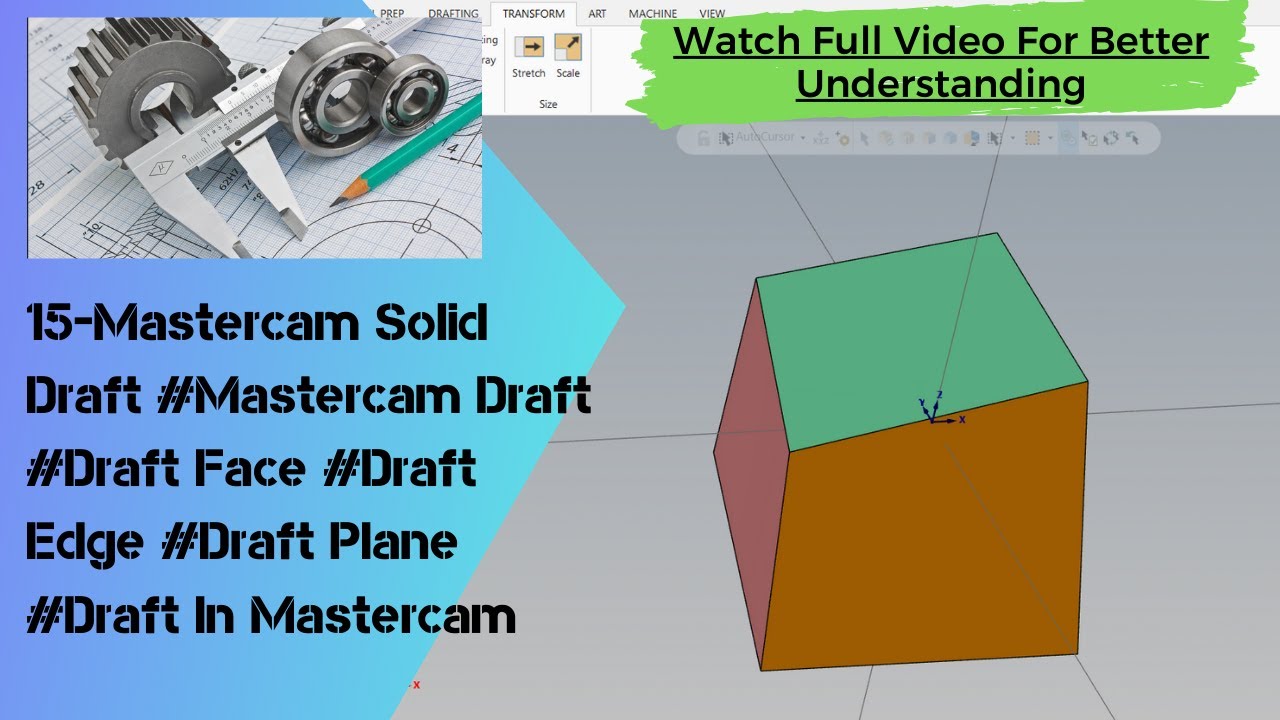 40-Mastercam Solid Draft #Mastercam Draft #Draft Face #Draft Edge #Draft Plane #Draft In Mastercam