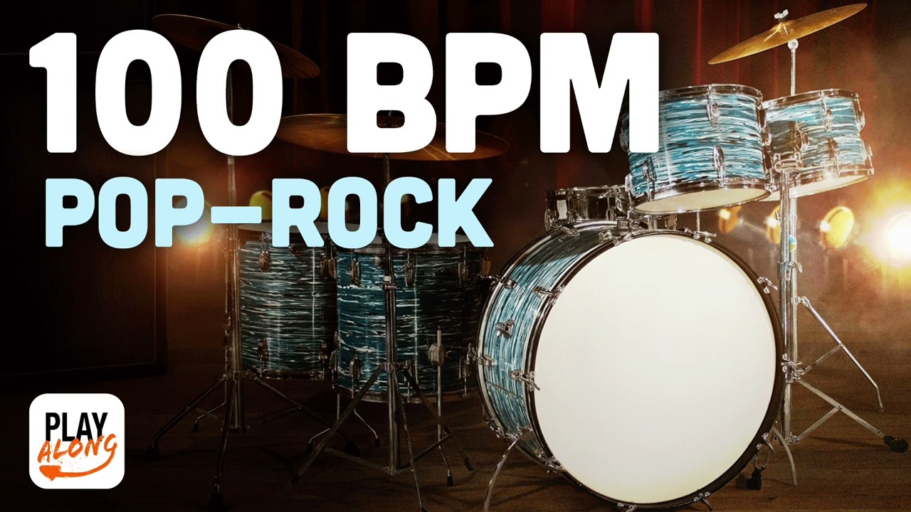 [100BPM] Pop-Rock Drum Backing Track #4