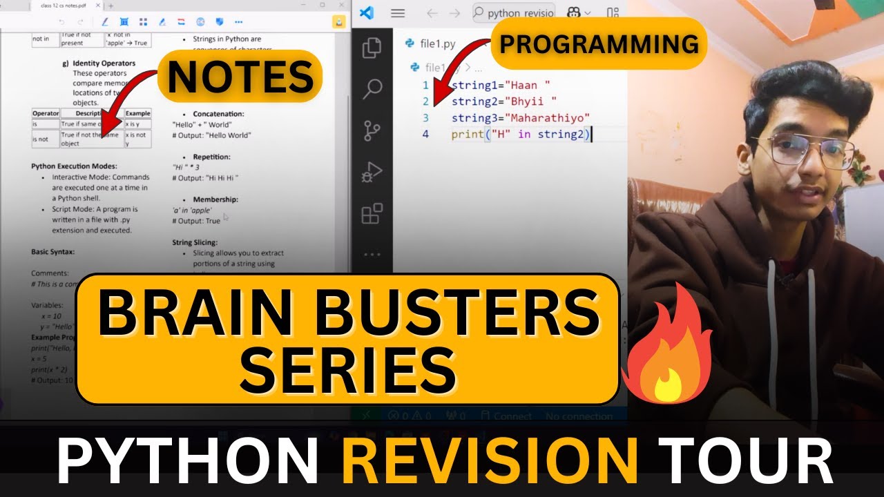 Python Revision Tour 🔥: Class 12 Computer Science CBSE 2024-25 | Nitin Paliwal #brainbusterseries
