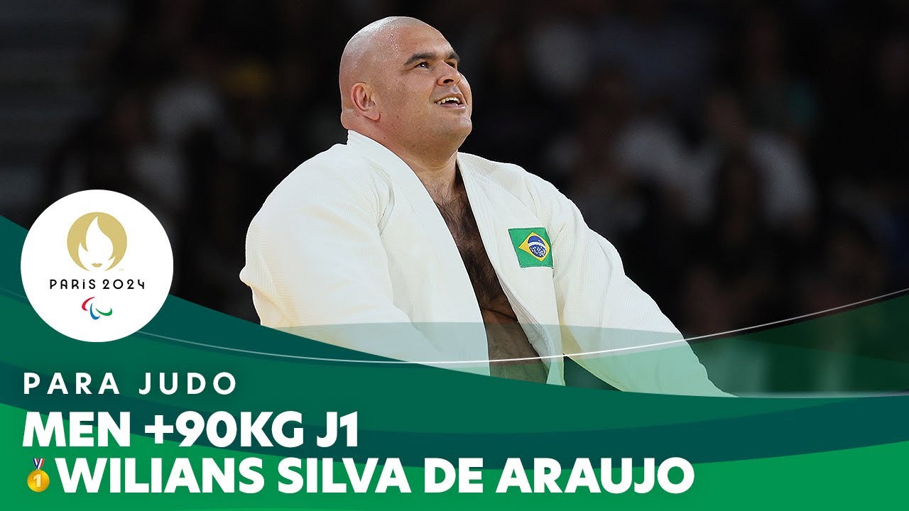 🇧🇷 Wilians Silva de Araujo Dominates Men +90Kg J1 Final | Para Judo - Paris 2024 Paralympics