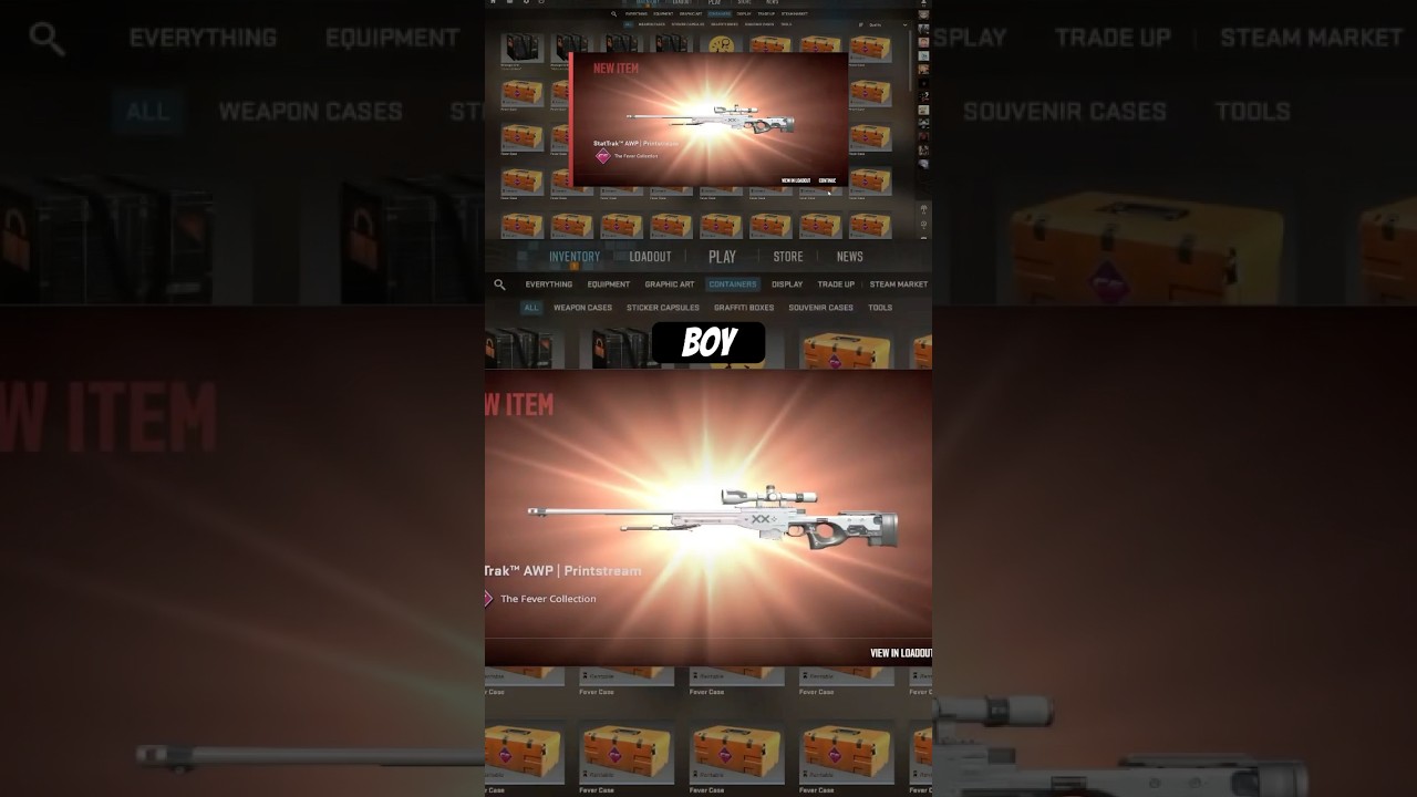 I Opened 100 Fever Cases in CS2 - Doppler Knife Hunting!! !AWP #cs2 #csgo #gaming #giveaway