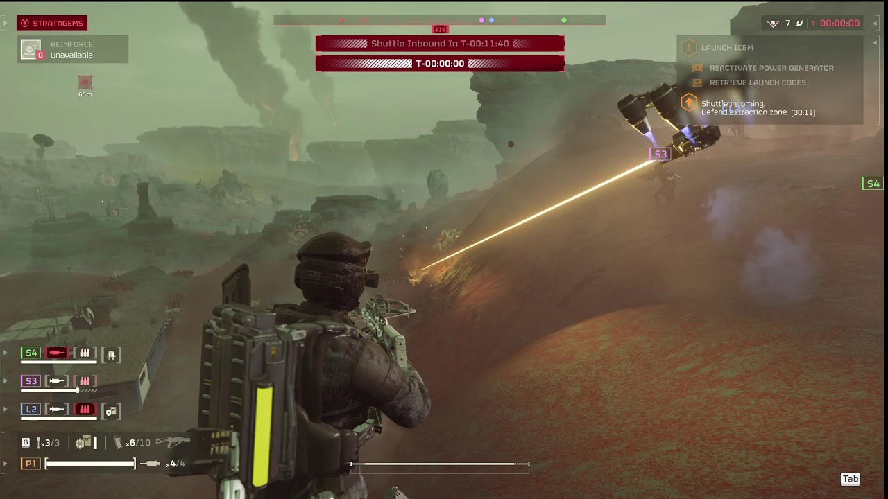 Helldivers 2: Killing some Bugs on Achird III! Level 7.