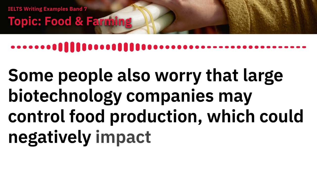 IELTS Writing Examples Band 7: Food and Farming