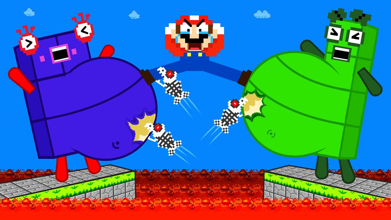 Finish the pattern? Number vs Mario in Pregnant Amazing Wonder Maze (Part 3) | Learn to Count to 100
