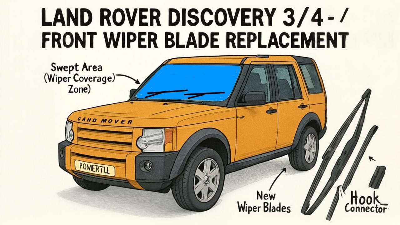Руководство по замене щеток стеклоочистителя лобового стекла Land Rover Discovery 3/4