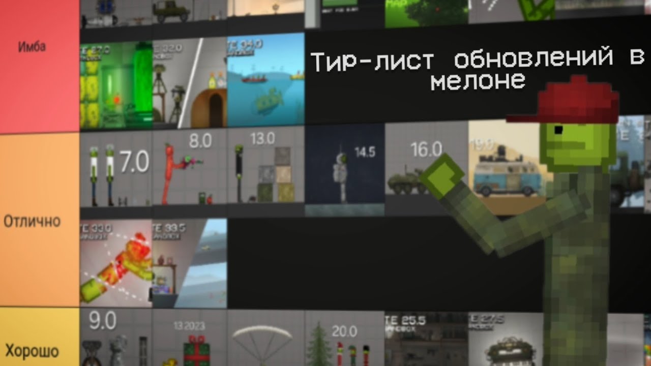 Тир-Лист Обновлений от 7.0 - 34.0 в Melon Playground