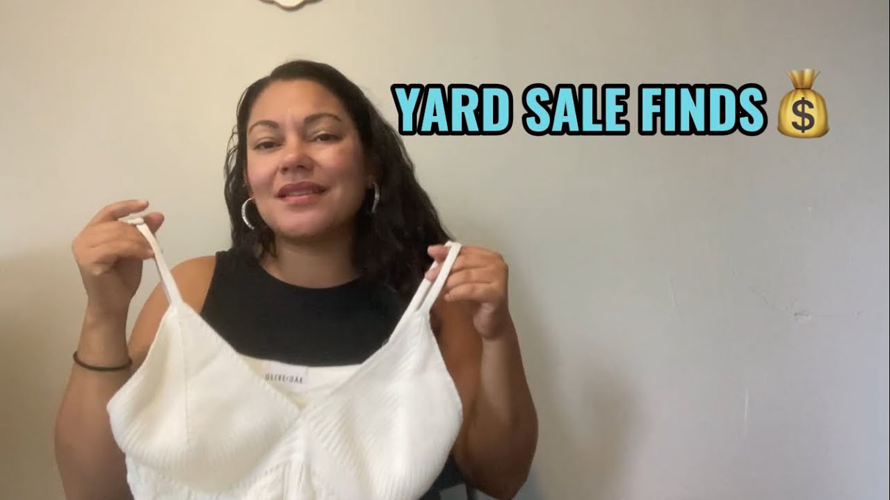 I sell clothes on eBay to make money This was a good yard sale haul