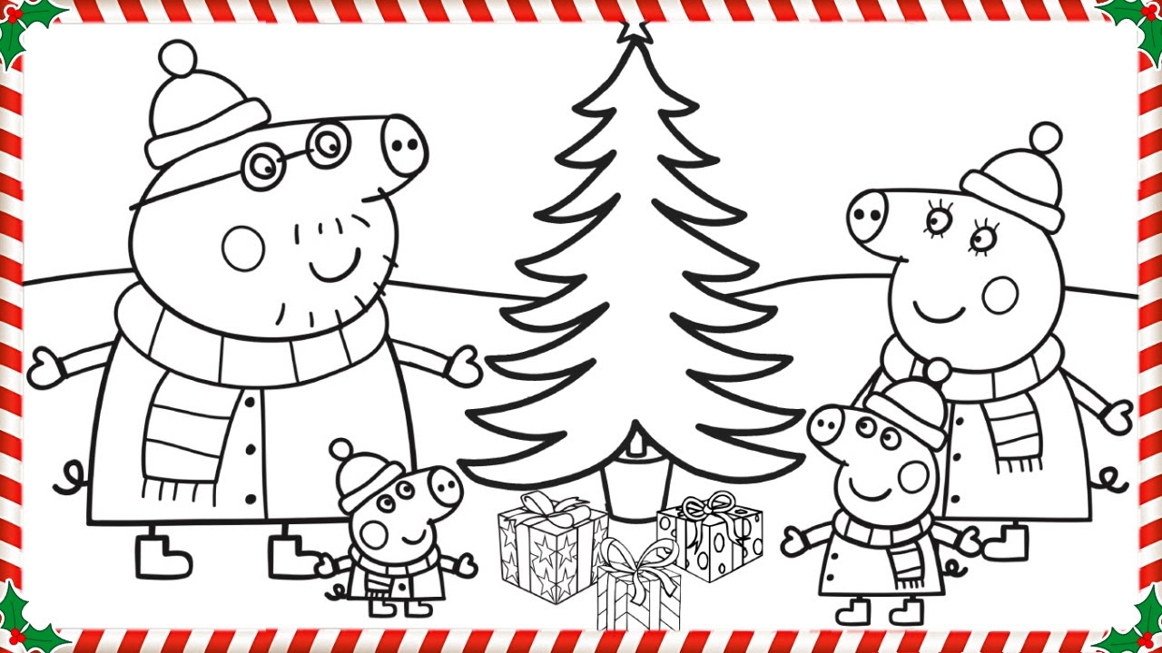 Peppa Pig Christmas Coloring Book Pages Kids Fun Art Coloring Videos For Kids