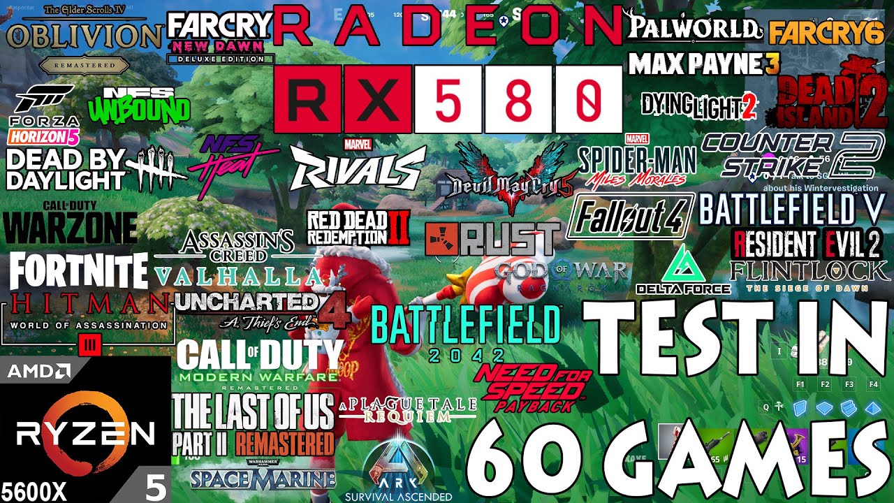 RX 580 8GB : Test in 60 Games in 2025