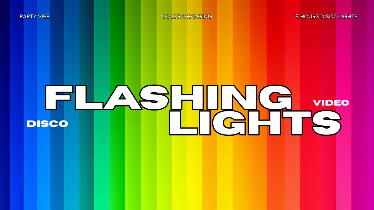 Party Flashing Lights Background | 8 Hours | No Music | No Copyright | RGB Flashing
