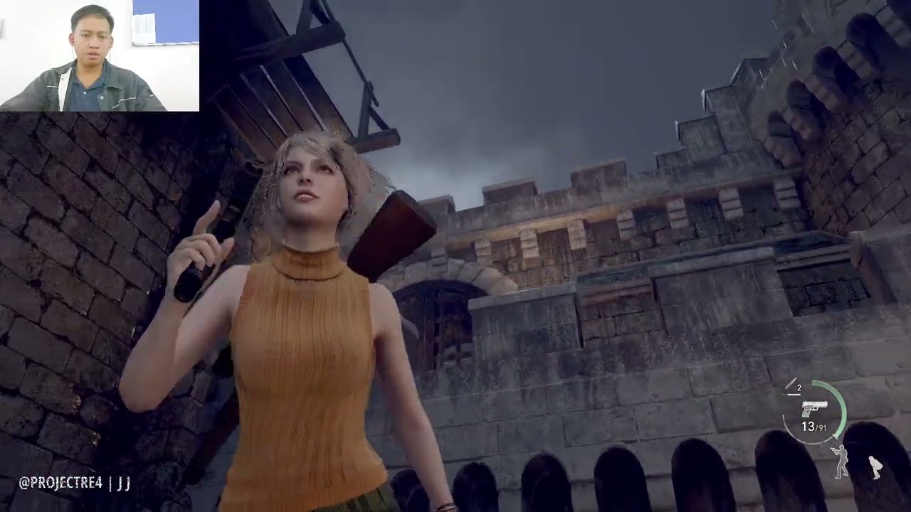 RE4 Remake Castle Catapult – No Damage | Professional Mode | Leon as Ashley Mod