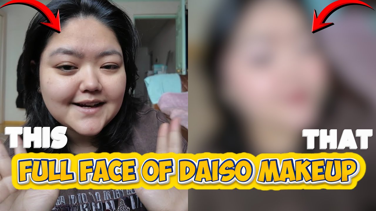 Trying Daiso Makeup 💄 | Full Face Of Daiso Makeup 😍| Desi Korean 