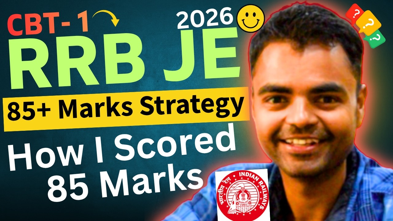 RRB JE 2026 Preparation Strategy | CBT 1 Course, Best Books, PYQ, Notes, Mock Tests & Coaching