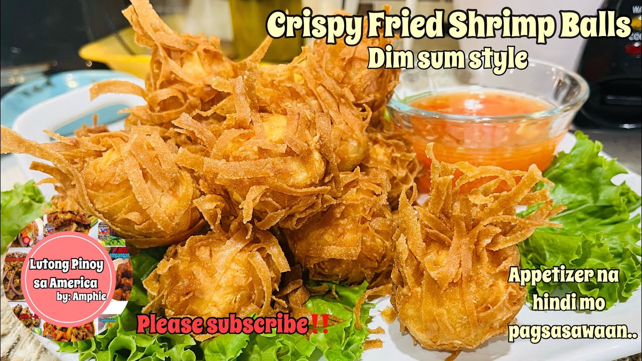 CRISPY FRIED SHRIMP BALLS/Dimsum Style/Sobrang Daling Lutuin #shrimpballs #shrimp #friedfood #dimsum