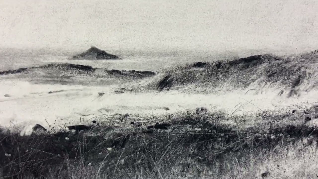 Зимнее солнце в The Rumps в угольно-черном свете
