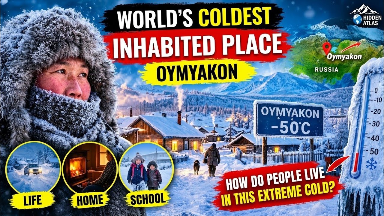 The Coldest Inhabited Place on Earth | How Do People Live in Oymyakon? 🥶