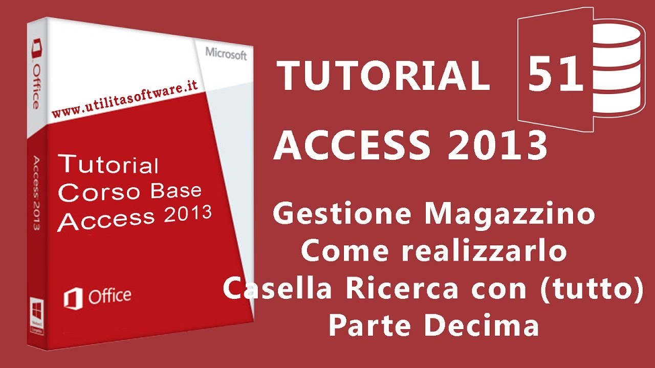 Access: Gestione Magazzino  - Casella di ricerca con (tutto) - Tutorial 51