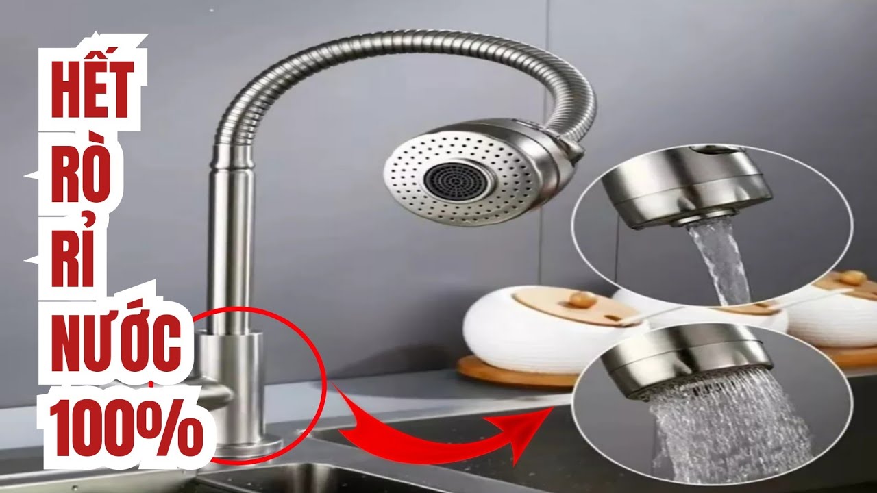 Cách sửa vòi nước rửa chén bát bị rò rỉ cực nhanh 100% hết rỉ nước chỉ với một mẹo nhỏ #meodoisong