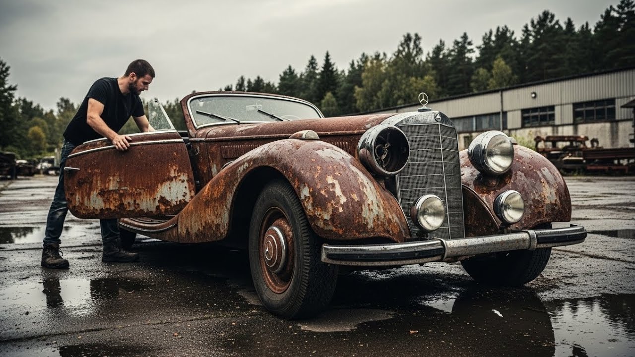 Restoring a Forgotten 1940 Mercedes Benz 540K Roadster Found in the Forest