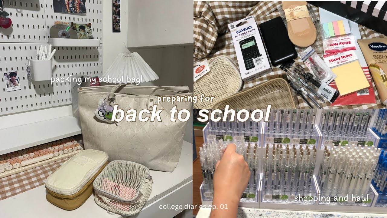 back to school preparation 2025📝| supplies shopping, haul, packing my bag (college diaries)