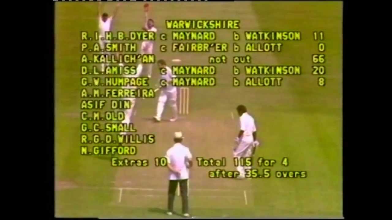 Warwickshire v Lancashire 1984 Benson & Hedges Cup final