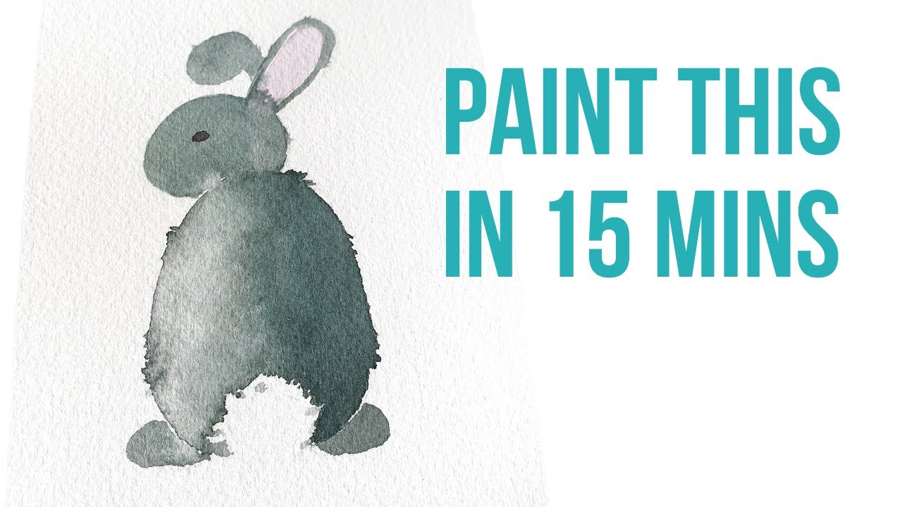 Quick and simple watercolour easter bunny tutorial